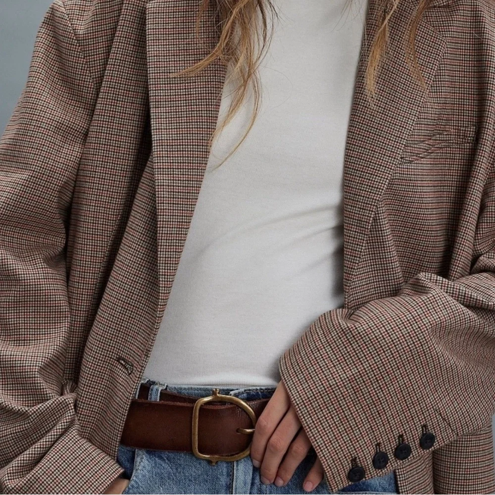 NWOT Free People Reggie Blazer Ginger Combo - Picture 5 of 14
